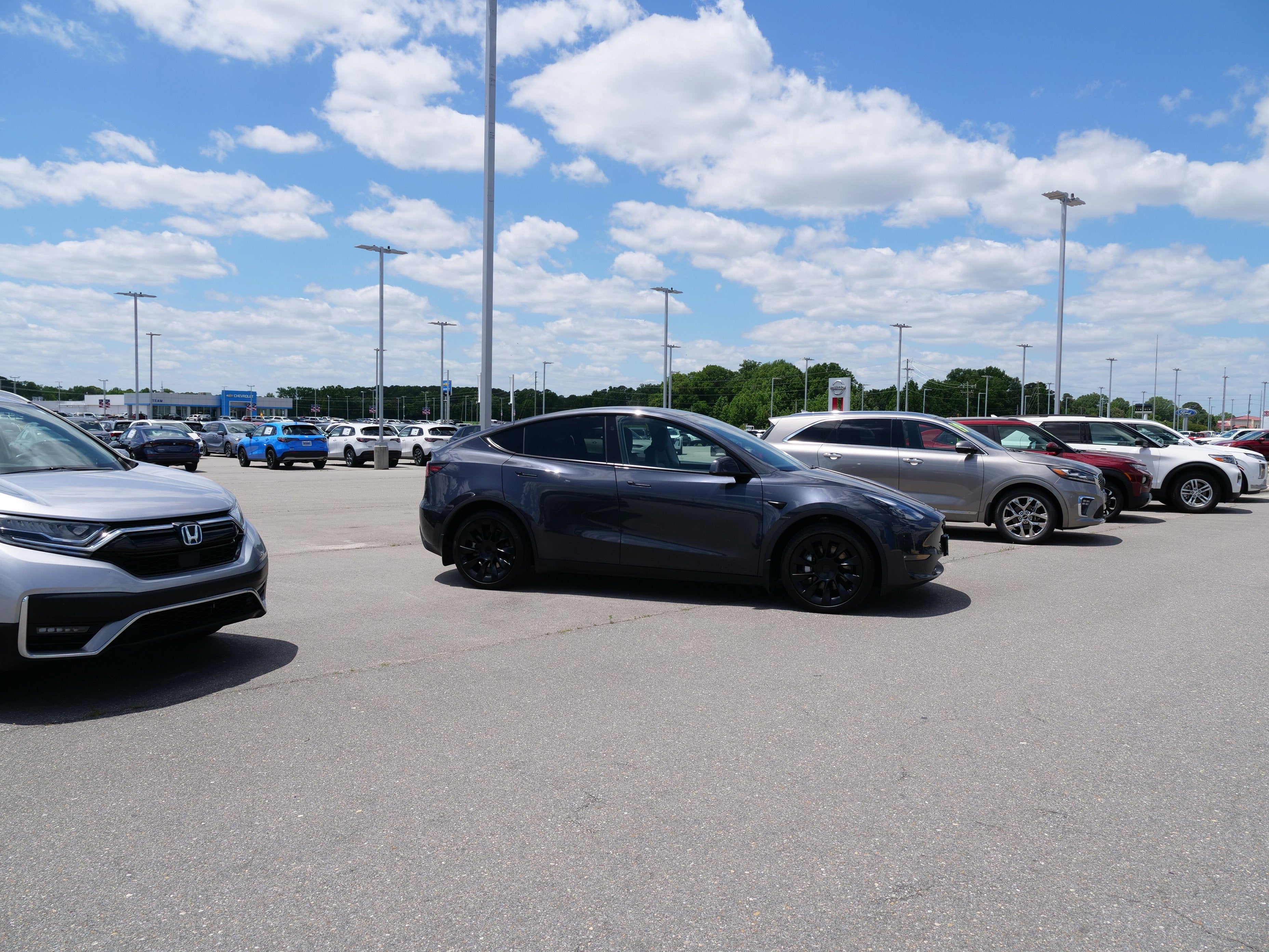 Used 2024 Tesla Model Y Long Range with VIN 7SAYGDEE6RA224785 for sale in Goldsboro, NC