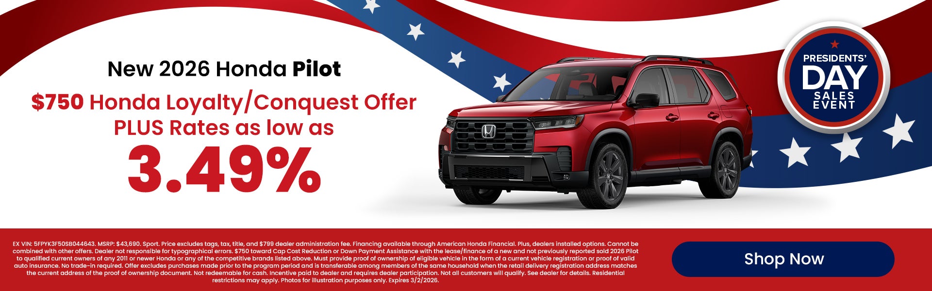 New 2026 Honda Pilot