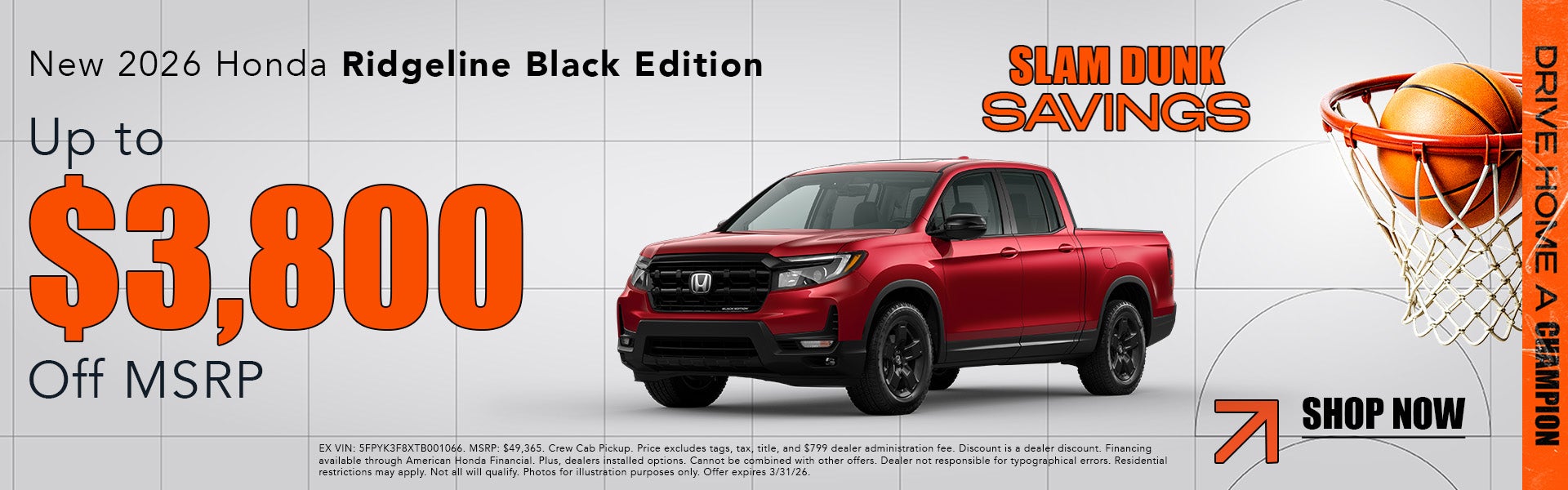 New 2026 Honda Rigdeline Black Edition