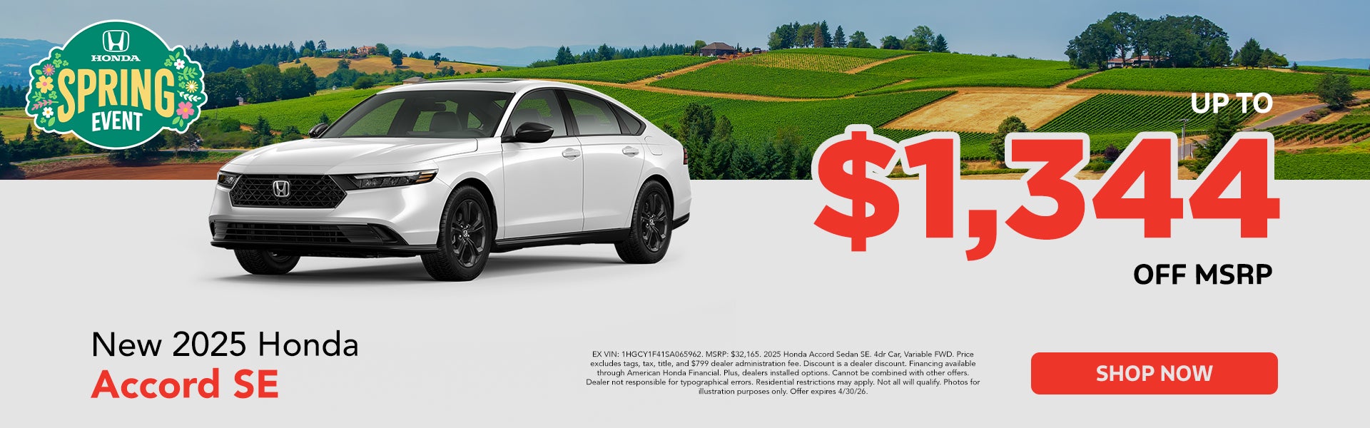 New 2025 Honda Accord SE