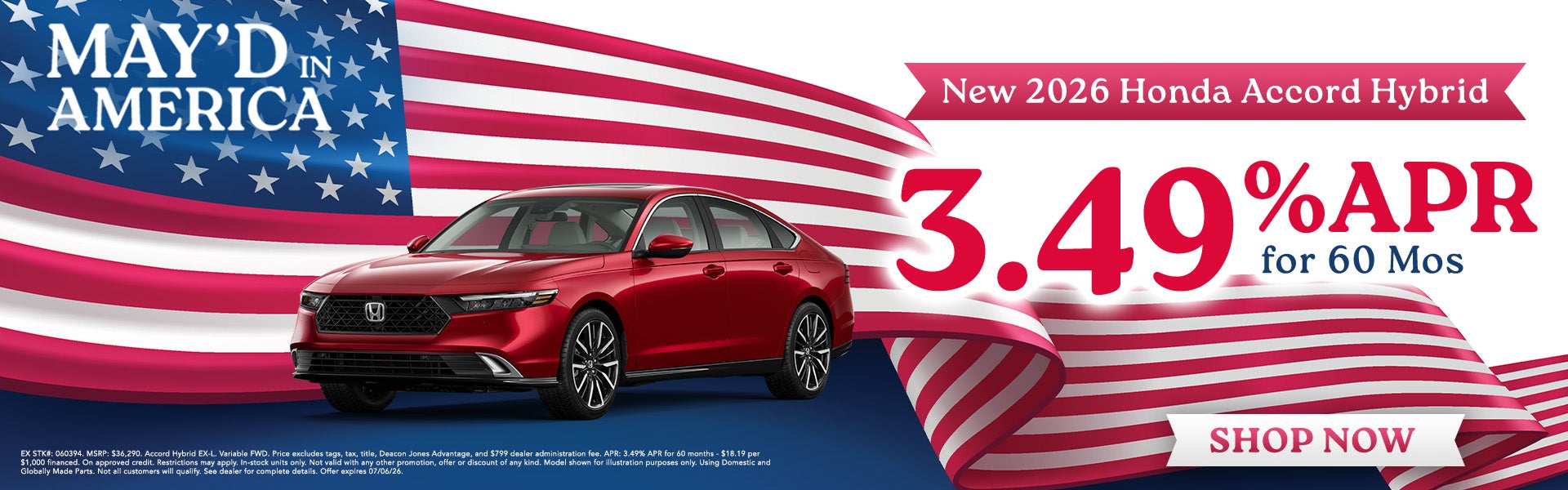 New 2026 Honda Accord Hybrid