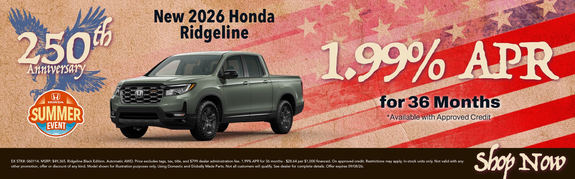 New 2026 Honda Ridgeline