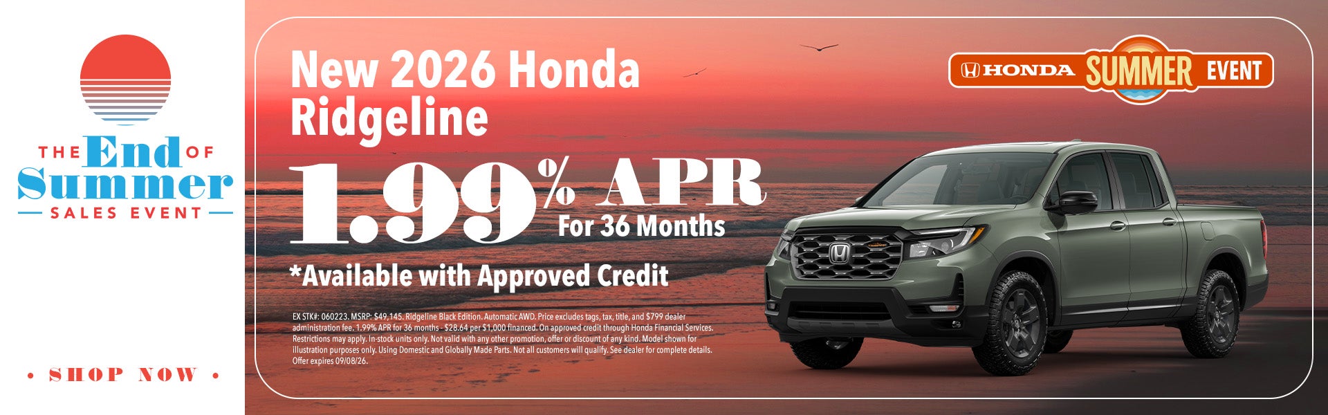 New 2026 Honda Ridgeline