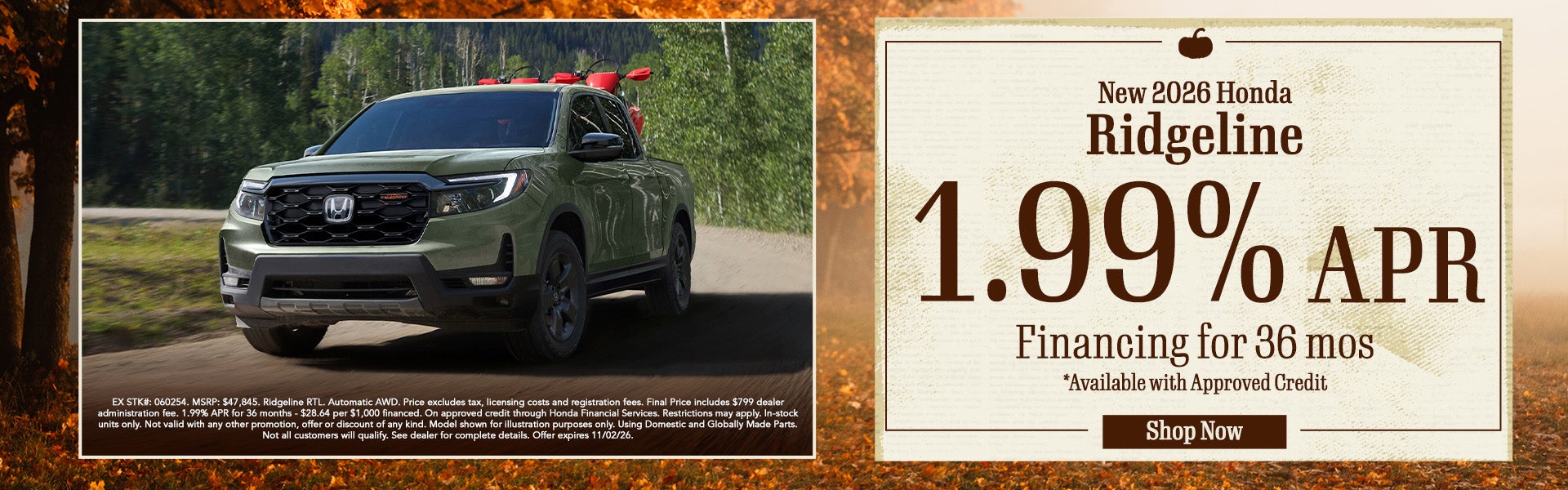 New 2026 Honda Ridgeline