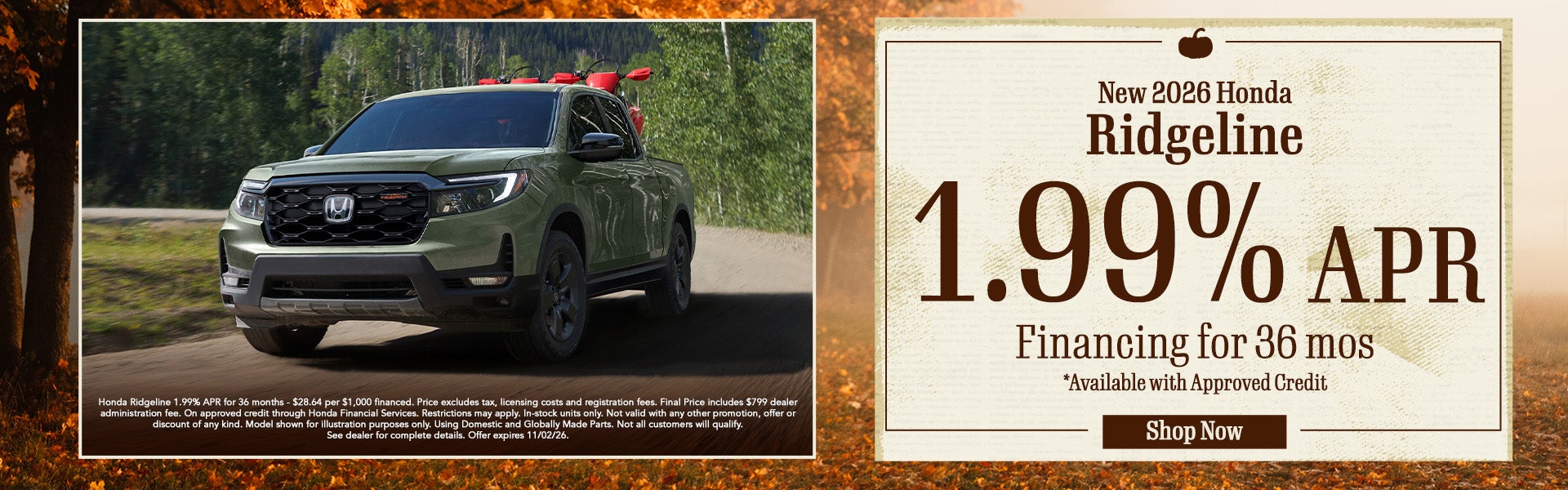 New 2026 Honda Ridgeline