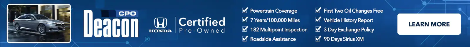 Deacon Jones Honda CPO Banner